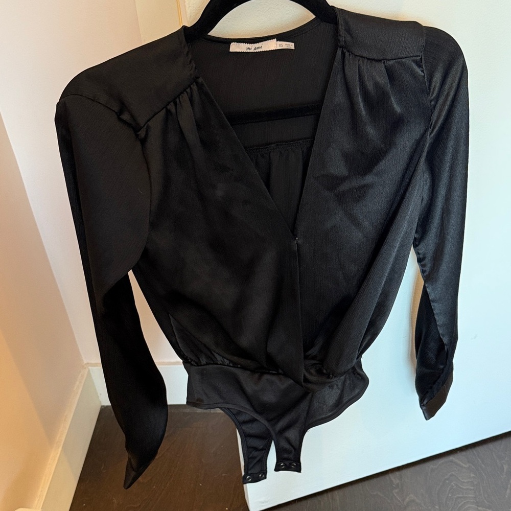 Black Wrap Bodysuit XS
